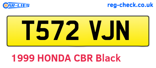 T572VJN are the vehicle registration plates.
