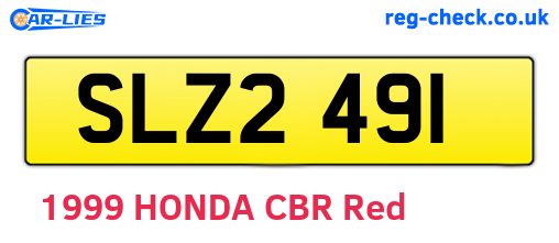 SLZ2491 are the vehicle registration plates.