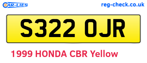 S322OJR are the vehicle registration plates.