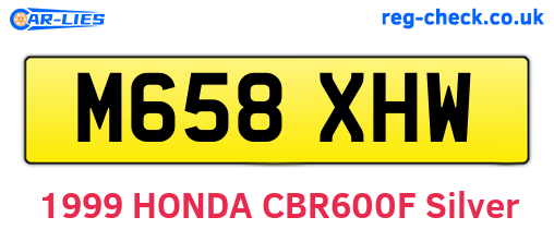 M658XHW are the vehicle registration plates.