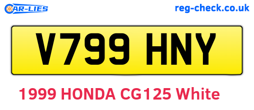 V799HNY are the vehicle registration plates.