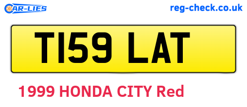 T159LAT are the vehicle registration plates.