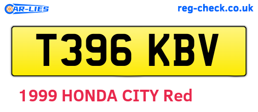 T396KBV are the vehicle registration plates.