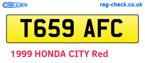 T659AFC are the vehicle registration plates.