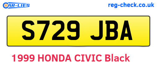 S729JBA are the vehicle registration plates.