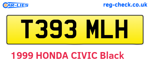 T393MLH are the vehicle registration plates.