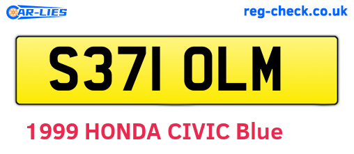S371OLM are the vehicle registration plates.