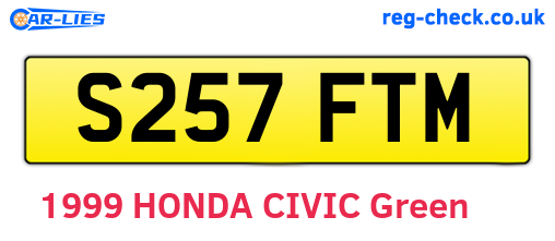 S257FTM are the vehicle registration plates.