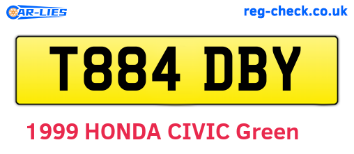 T884DBY are the vehicle registration plates.