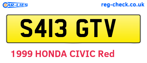 S413GTV are the vehicle registration plates.