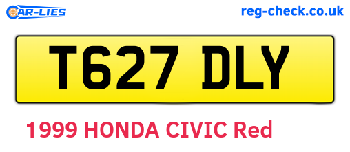 T627DLY are the vehicle registration plates.