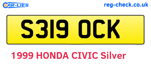 S319OCK are the vehicle registration plates.
