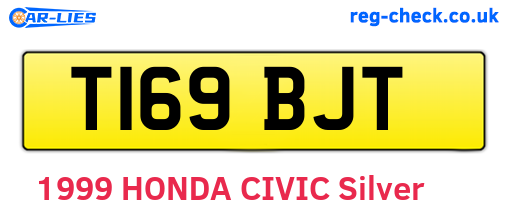 T169BJT are the vehicle registration plates.