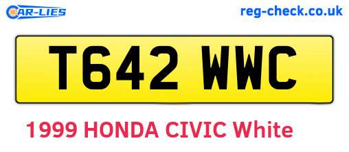 T642WWC are the vehicle registration plates.