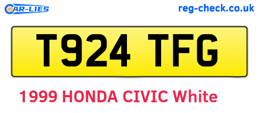 T924TFG are the vehicle registration plates.