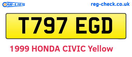 T797EGD are the vehicle registration plates.