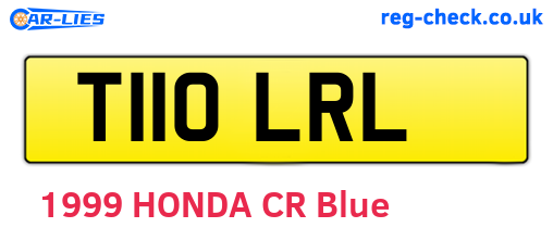 T110LRL are the vehicle registration plates.