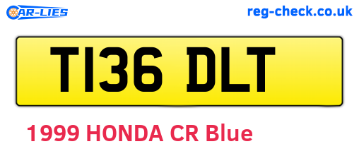 T136DLT are the vehicle registration plates.