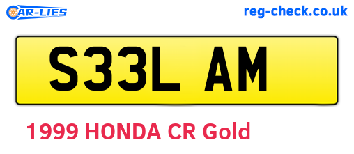 S33LAM are the vehicle registration plates.