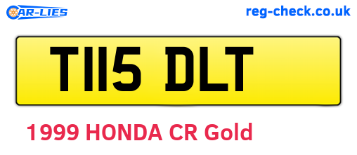 T115DLT are the vehicle registration plates.