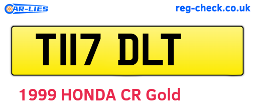 T117DLT are the vehicle registration plates.