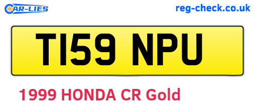 T159NPU are the vehicle registration plates.