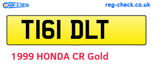 T161DLT are the vehicle registration plates.