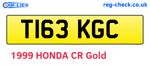T163KGC are the vehicle registration plates.