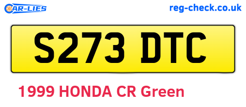 S273DTC are the vehicle registration plates.