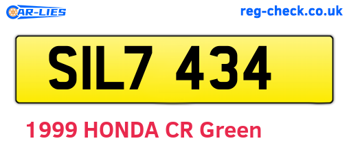 SIL7434 are the vehicle registration plates.