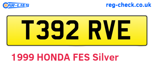 T392RVE are the vehicle registration plates.