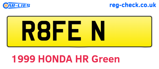 R8FEN are the vehicle registration plates.