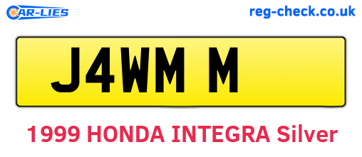 J4WMM are the vehicle registration plates.