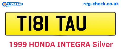 T181TAU are the vehicle registration plates.