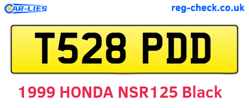 T528PDD are the vehicle registration plates.