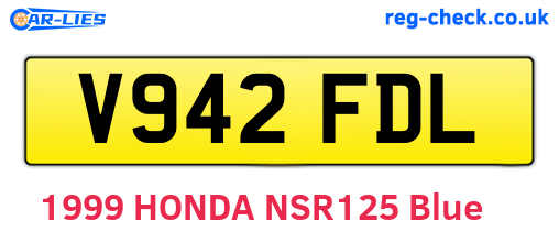 V942FDL are the vehicle registration plates.
