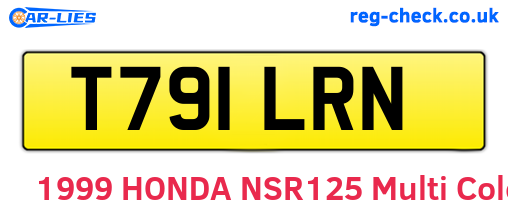 T791LRN are the vehicle registration plates.
