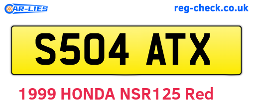 S504ATX are the vehicle registration plates.