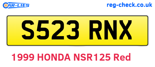 S523RNX are the vehicle registration plates.