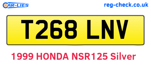 T268LNV are the vehicle registration plates.