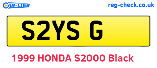 S2YSG are the vehicle registration plates.
