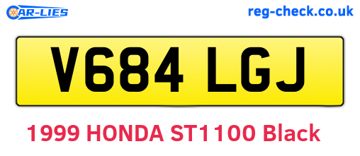 V684LGJ are the vehicle registration plates.