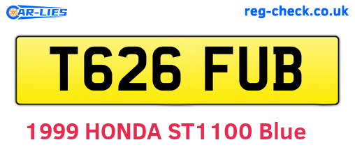 T626FUB are the vehicle registration plates.