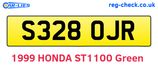 S328OJR are the vehicle registration plates.