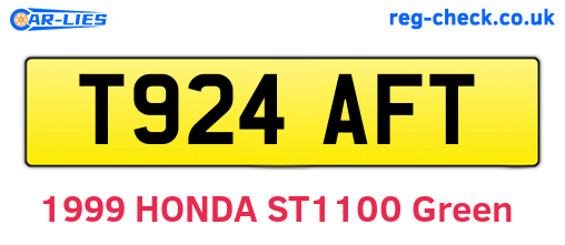 T924AFT are the vehicle registration plates.
