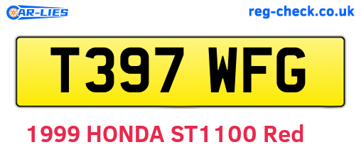 T397WFG are the vehicle registration plates.