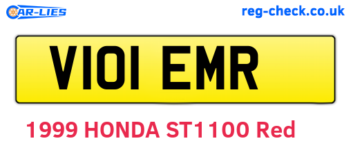 V101EMR are the vehicle registration plates.