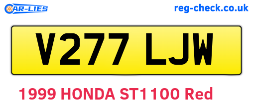 V277LJW are the vehicle registration plates.