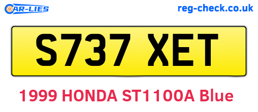 S737XET are the vehicle registration plates.