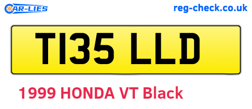 T135LLD are the vehicle registration plates.